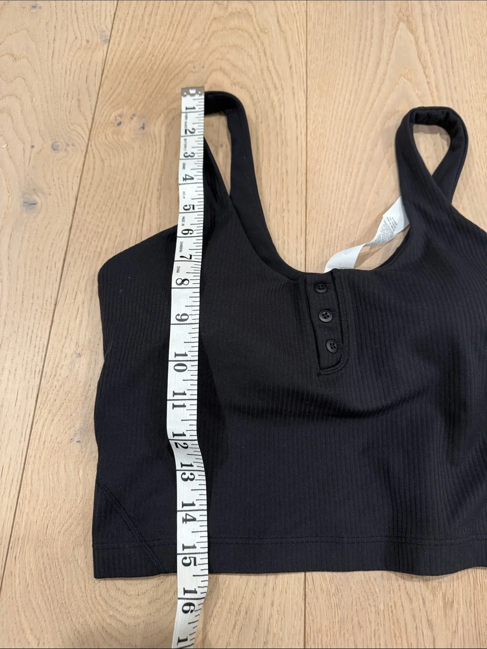 lululemon NEW athletica Black Ribbed align henley tank